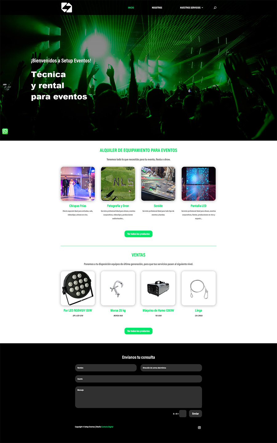 Setup Eventos